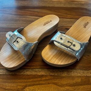 Dr. Scholl's Metallic Silver Women's Original Sandal  size 7